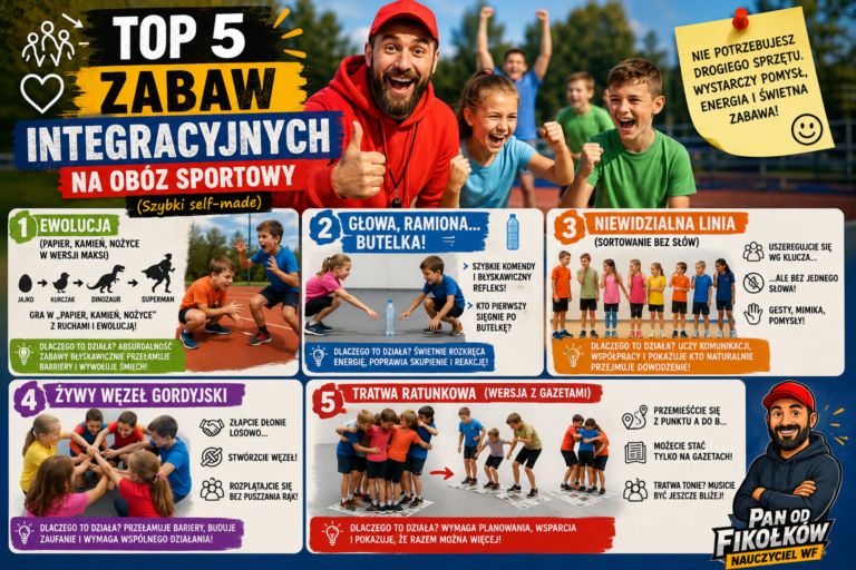 TOP 5 zabaw integracyjnych na obóz sportowy